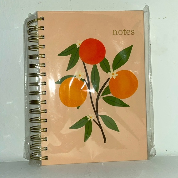 New in package eccolo oranges fruit mini lined gold spiral notebook journal - Picture 2 of 5